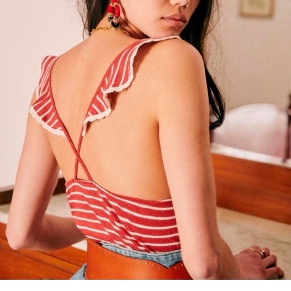 Sezane noemie top linen striped - Picture 2 of 11